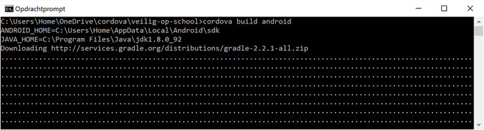 cordova build android